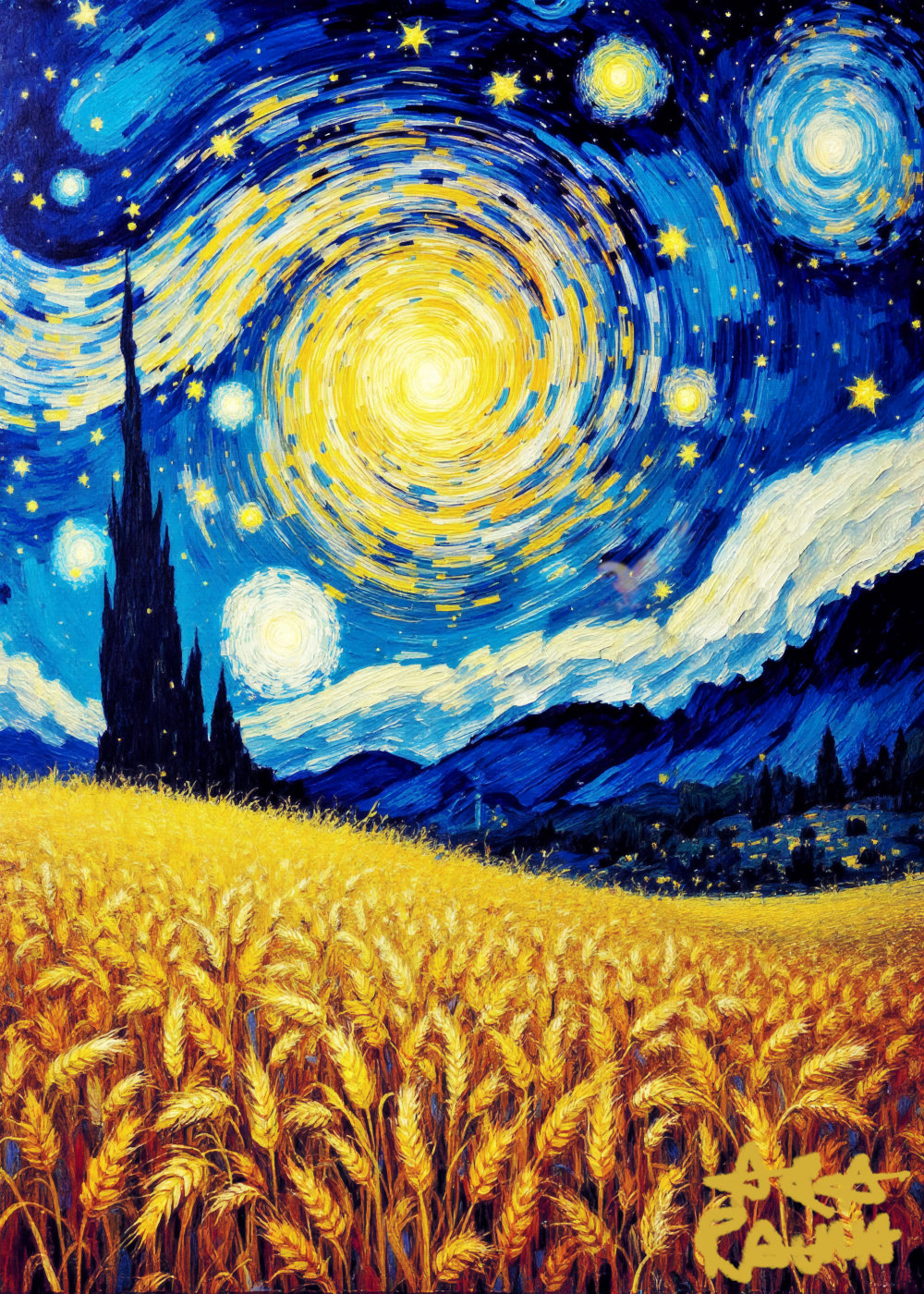 Star Field - AI art interpretation by Ararauna