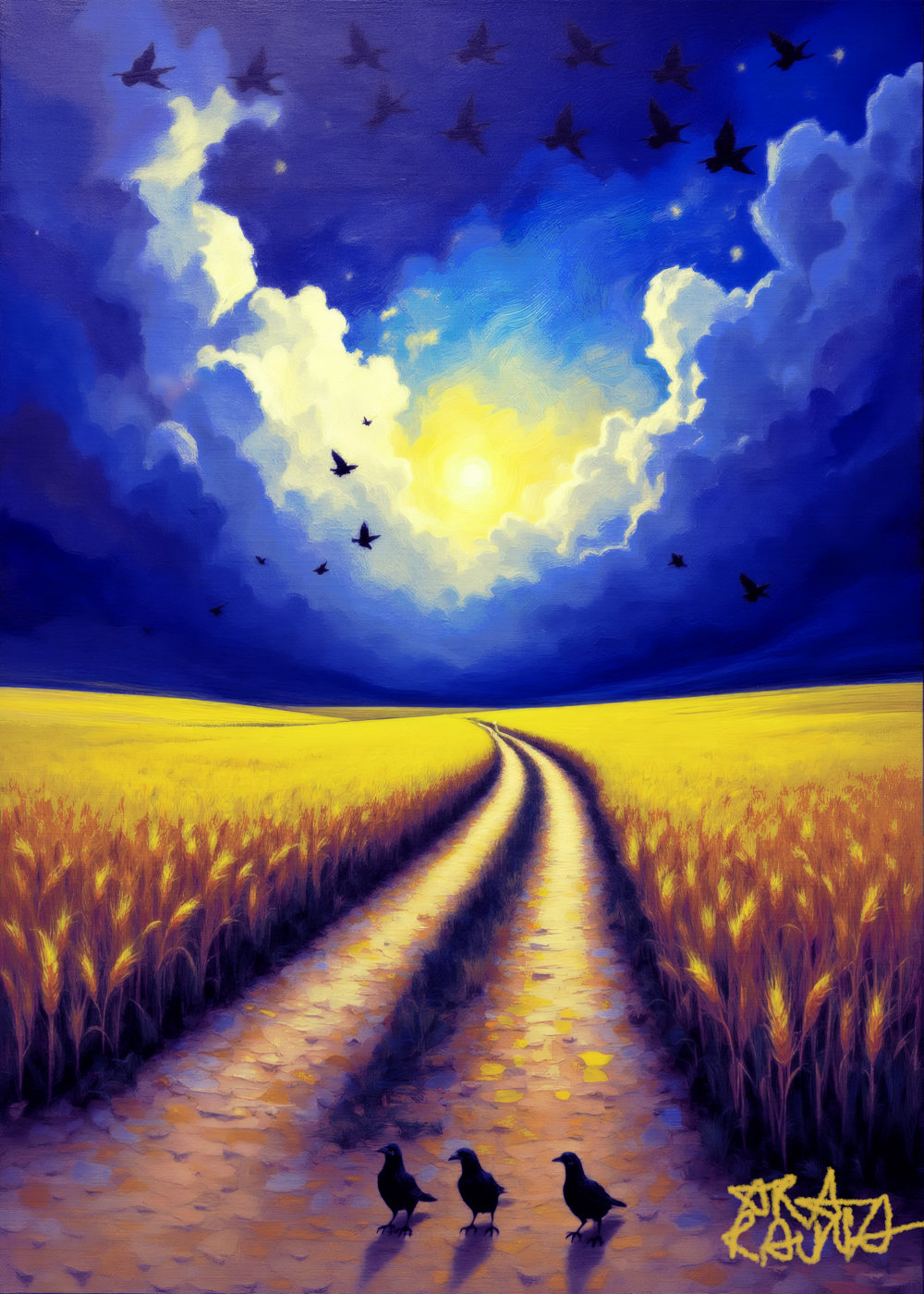 The Wheat Field - AI art interpretation by Ararauna